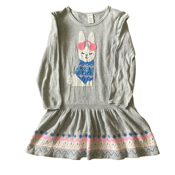 Gymboree Other - Gymboree Snowflake Fun Girls 10 Gray  Heather Bunny Sweater Dress‎ Drop Waist